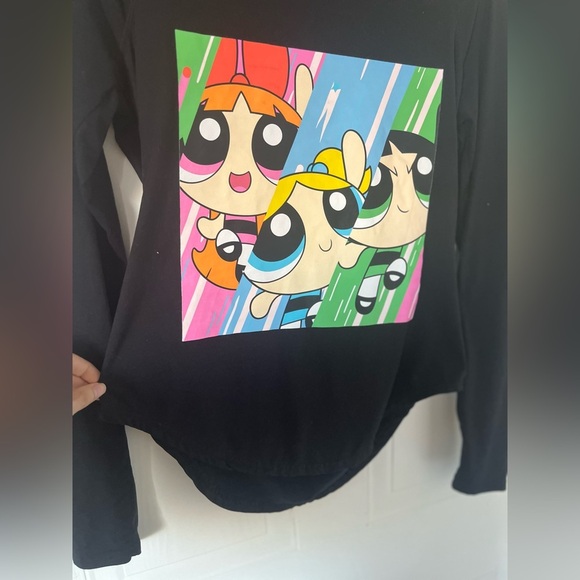 Power puff girls graphic black longsleeve shirt - Picture 8 of 8